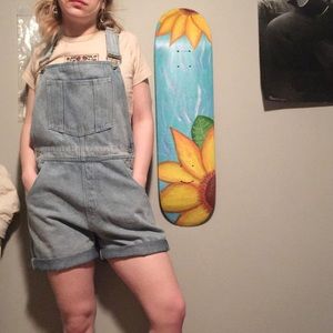LIGHTWASH DENIM OVERALLS